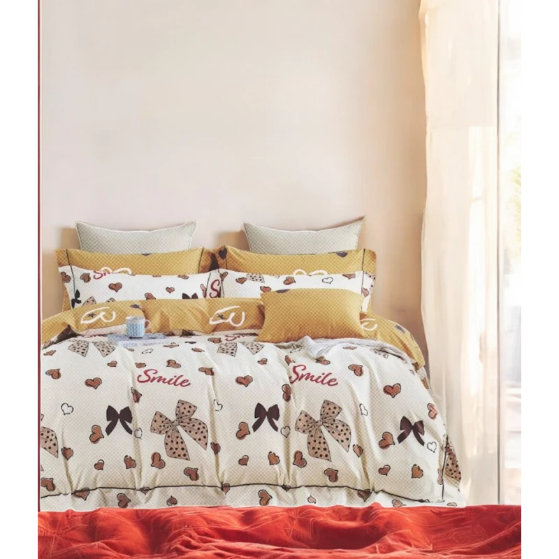 Комплект постельного белья Narlı 000263, пододеяльник 160х200 см, наволочка 50х70 см (2 шт), двуспальный, сатин, разноцветный