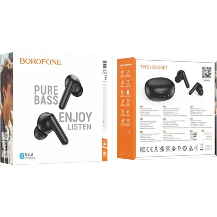 Беспроводные наушники Borofone BW48 Enlighten Black