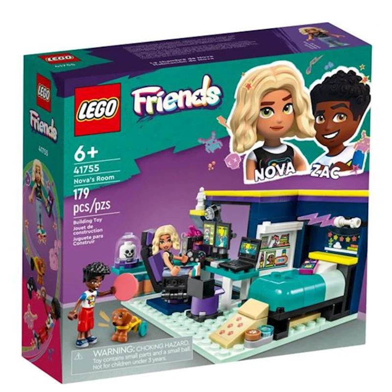 Конструктор LEGO Friends Комната Новы 41755, 6+ лет, 179 элементов