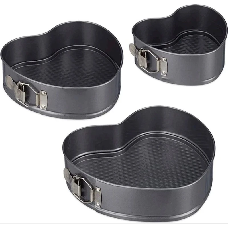 Bişirmə üçün qəlib dəsti NH_EK331K, metal, 28x25/25x22/23x21 sm, boz