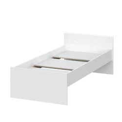 Односпальная кровать Art_tek_yataq 3, ламинат, белая, 200x85x90 см