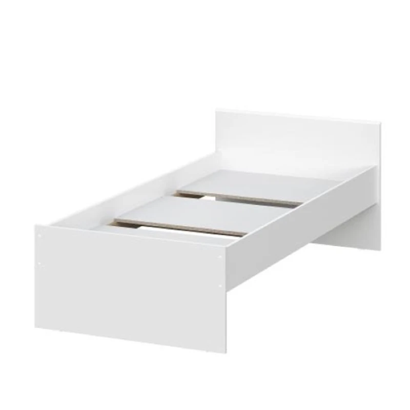 Односпальная кровать Art_tek_yataq 3, ламинат, белая, 200x85x90 см