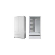 Şkaf Art Mebel Art-80-7, LDSP, ağ, 50x80x210 sm