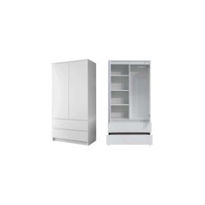Şkaf Art Mebel Art-80-7, LDSP, ağ, 50x80x210 sm