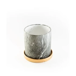 Кашпо Hom-me 101518, 14 см, керамика, серый