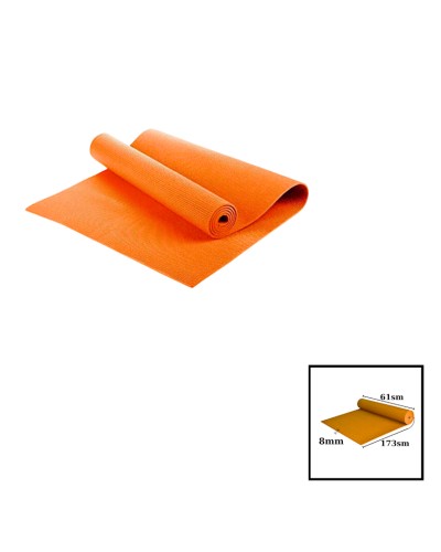 Yoqa üçün mat TPE Yoga Mat 173x61x0.8 sm, narıncı