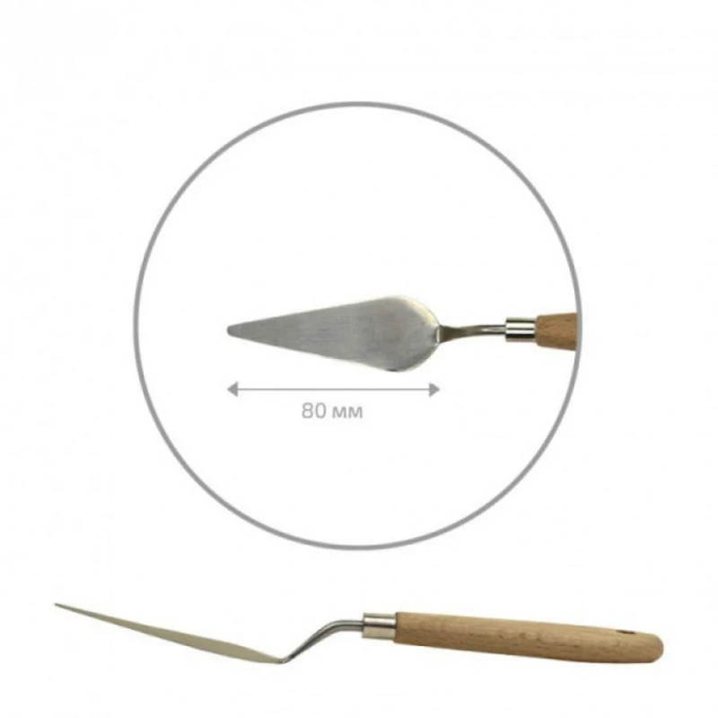 Мастихин Rosa Studio 11903, нержавеющая сталь/дерево, капля макси, 8 см Мастихин Rosa Studio 11903, нержавеющая сталь/дерево, капля макси, 8 см