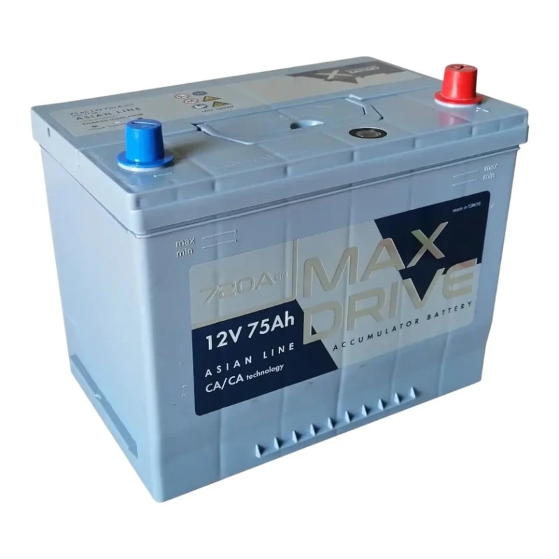 Автомобильный аккумулятор Max Drive 12V 75Аh 720А R+ Asian Автомобильный аккумулятор Max Drive 12V 75Аh 720А R+ Asian