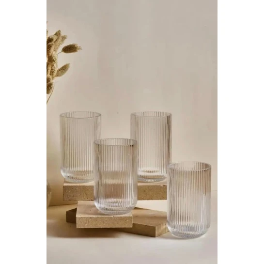 Stəkan dəsti, şəffaf, şüşə, 330 ml, 6 əd