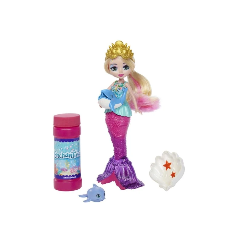 Кукла Enchantimals Bubblin Atlantia Mermaid Bubble Maker Doll HFT24, 17 см