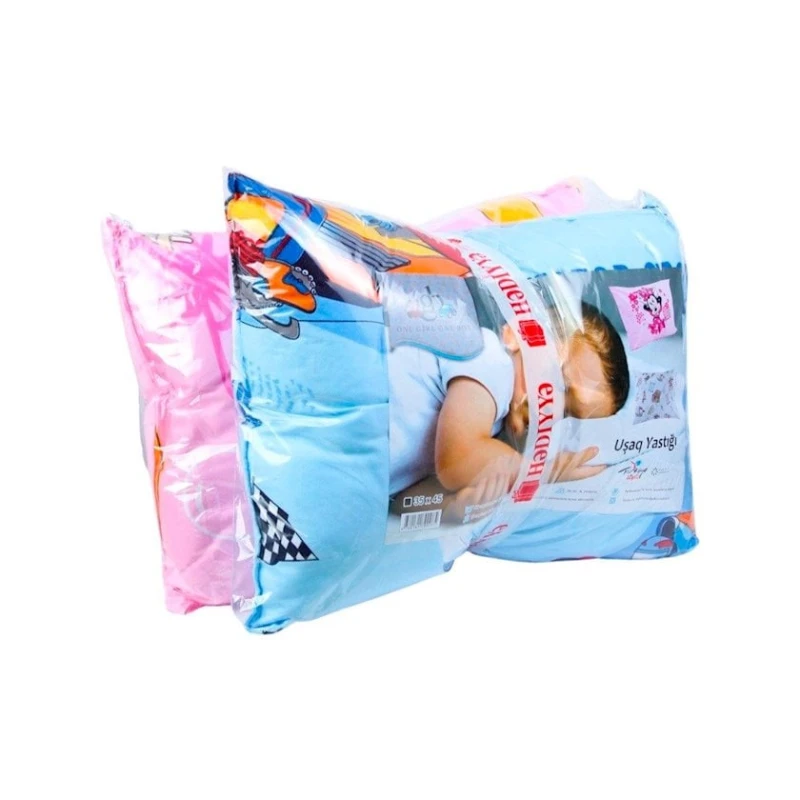 Набор детских подушек Owom синяя/розовая, кретон, 2 шт, 35x45 см Набор детских подушек Owom синяя/розовая, кретон, 2 шт, 35x45 см