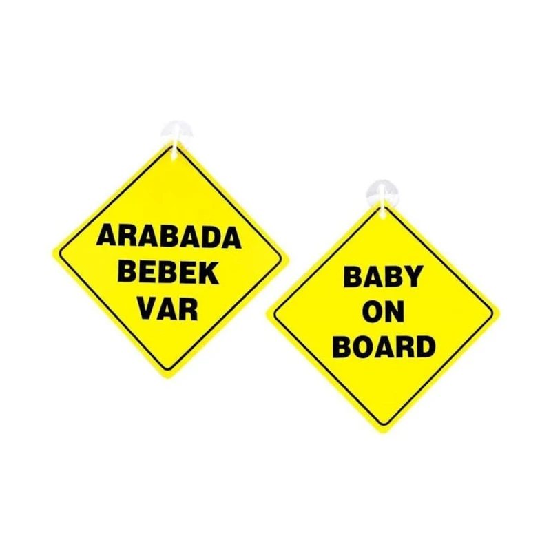 Наклейка на автомобиль Babyjem Baby on board, желтый