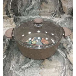 Qazan Oms SHA-00002568, qranit, qəhvəyi, 32 sm