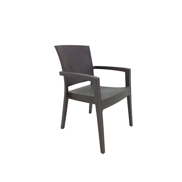 Bağ üçün mebel dəsti Falkenberq, 6 nəfərlik, tünd qəhvəyi