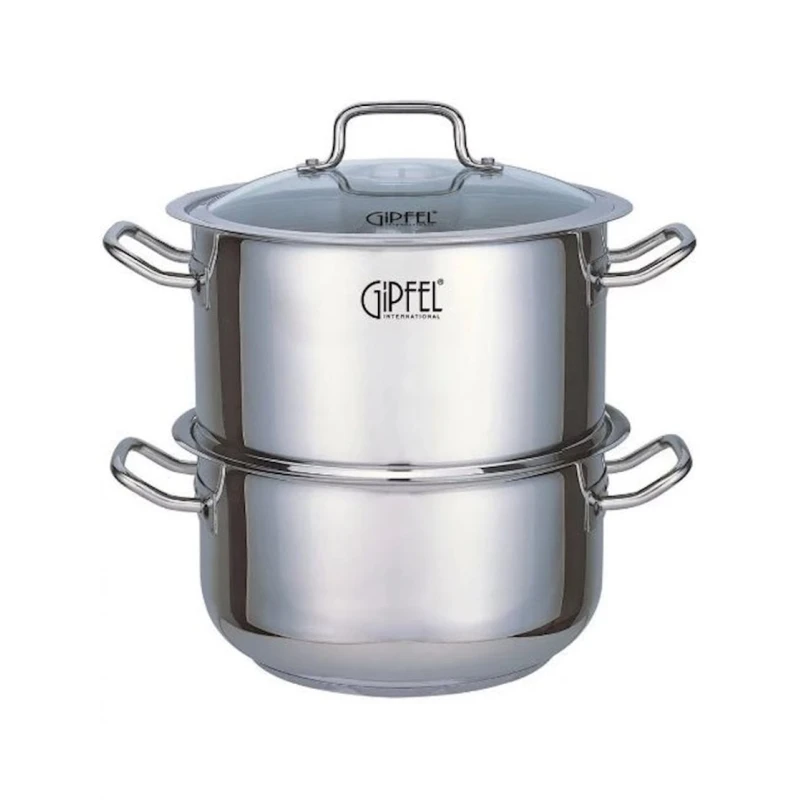 Мантоварка Gipfel 1321, 9 л, нержавеющая сталь, серебристая Мантоварка Gipfel 1321, 9 л, нержавеющая сталь, серебристая