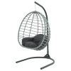 Подвесное кресло MYK03121, алюминий, серое/черное, 199x103 см Подвесное кресло MYK03121, алюминий, серое/черное, 199x103 см