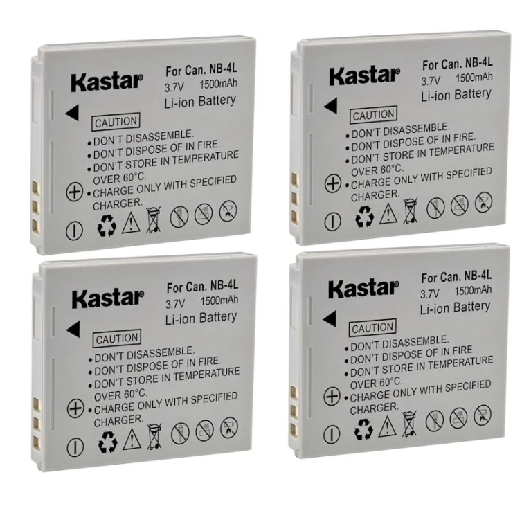 Аккумулятор для фотоаппарата Kastar NB- 4L, 4 шт Аккумулятор для фотоаппарата Kastar NB- 4L, 4 шт