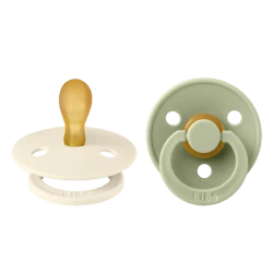 Əmzik dəsti BIBS Colour Symmetrical Ivory/Sage, 6-18 ay, 2 əd