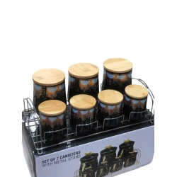 Набор емкостей для специй smil_1078, черный, 7 шт. Набор емкостей для специй smil_1078, черный, 7 шт.