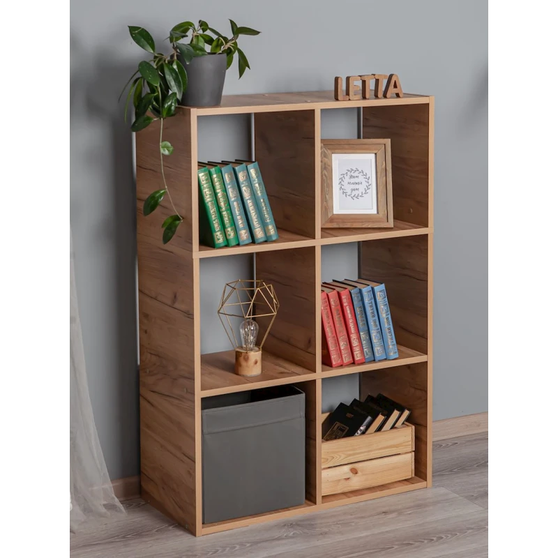 Стеллаж Letta Large Votan, 108х33х72 см, ЛДСП, бежевый