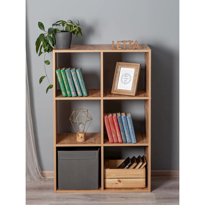 Стеллаж Letta Large Votan, 108х33х72 см, ЛДСП, бежевый