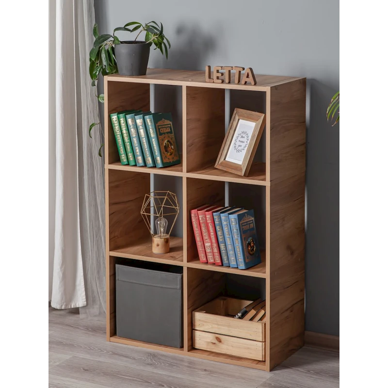 Стеллаж Letta Large Votan, 108х33х72 см, ЛДСП, бежевый