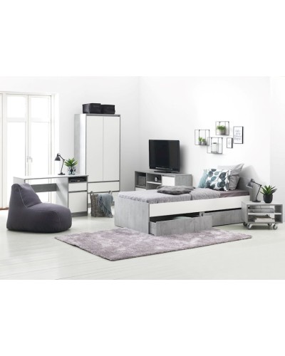 Yazı masası JYSK Billund, 54x120x75 sm, ağ/boz