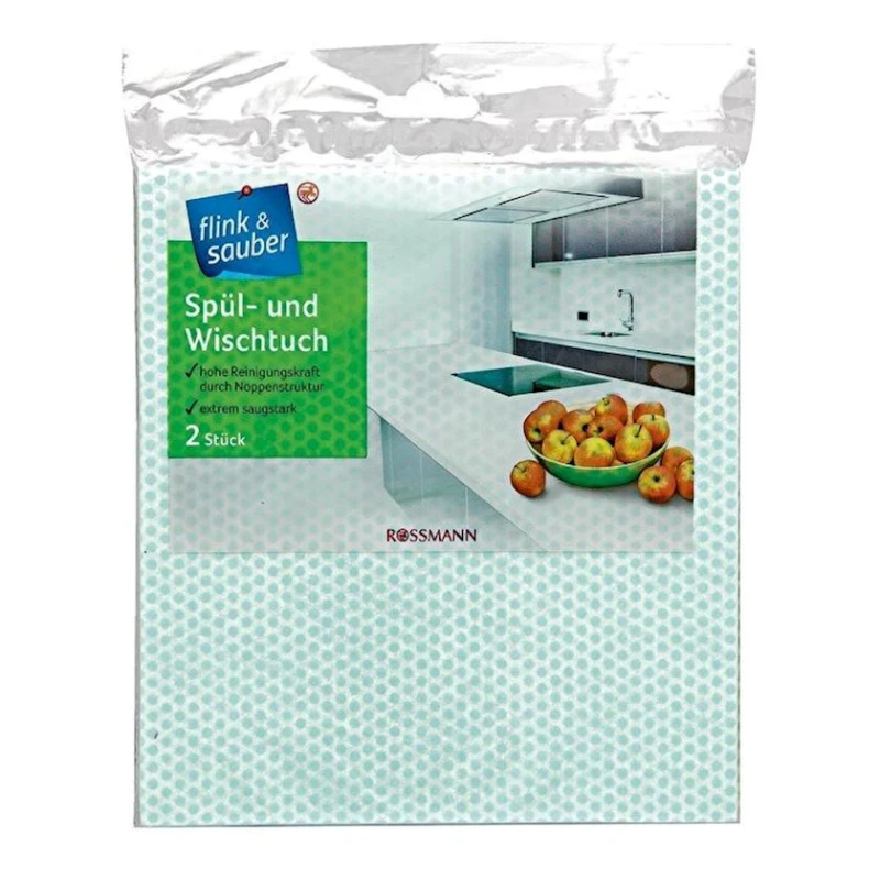 Təmizləmə üçün salfet dəsti Flink & Sauber, 35x38 sm, 2 əd, məhsul çeşiddə