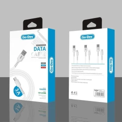 Kabel USB Go-Des GD-UC508M Micro USB, 3 A, Ağ