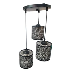 Люстра потолочная 100B55037 25х25x50 см, черная Люстра потолочная 100B55037 25х25x50 см, черная