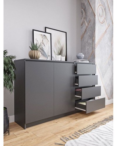 Komod, 99x160.4x40.4 sm, LDSP, boz