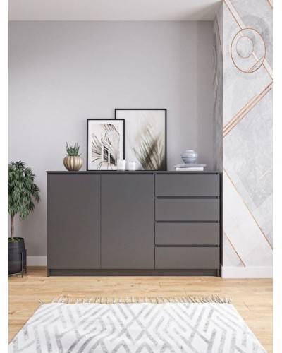 Komod, 99x160.4x40.4 sm, LDSP, boz