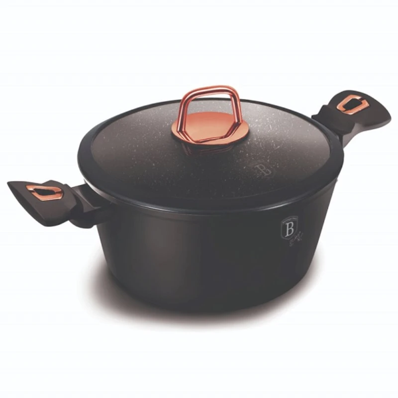 Кастрюля Berlinger Haus BH1931 Black Rose, 28 см, 6.1 л из алюминия Кастрюля Berlinger Haus BH1931 Black Rose, 28 см, 6.1 л из алюминия
