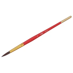 Кисти художественные Гамма Кисть Пони №6, дерево, волос пони, круглый, 1 шт, 20x0.8x0.8 см, 9 г