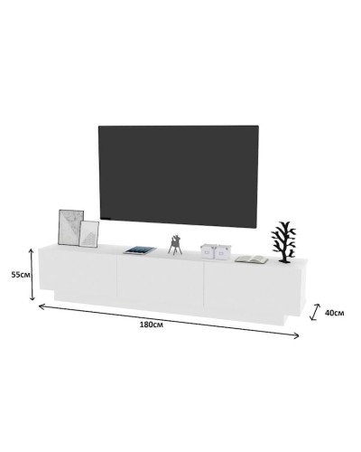 TV üçün tumba Letta LDSP, ağ, 50x40x180 sm