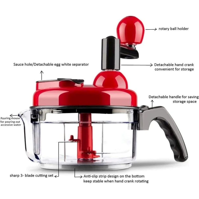 Измельчитель tibethome_g140, 24x23.4x17 см, пластик, красный Измельчитель tibethome_g140, 24x23.4x17 см, пластик, красный