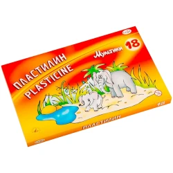Пластилин Гамма Мультики для детей со стеком, 360 г, 18 цветов