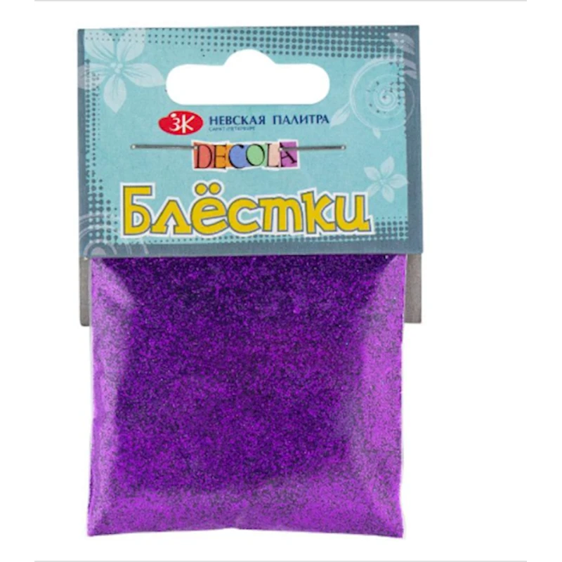 Блестки декоративные Невская палитра, 0.3 мм, 20 г, фиолетовый Блестки декоративные Невская палитра, 0.3 мм, 20 г, фиолетовый