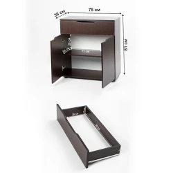 Tumba, 81x36x75 sm, LDSP, tünd qəhvəyi