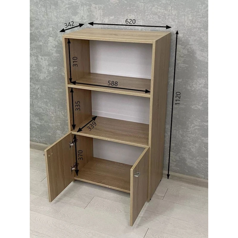 Stellaj 3563_L-M 2StellajMicrowSon, 62x34,2x112 sm, LDSP, qəhvəyi Stellaj 3563_L-M 2StellajMicrowSon, 62x34,2x112 sm, LDSP, qəhvəyi