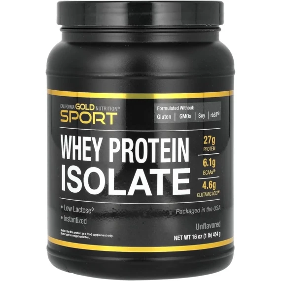 Протеин изолят California Gold Nutrition Sport, 454 г Протеин изолят California Gold Nutrition Sport, 454 г