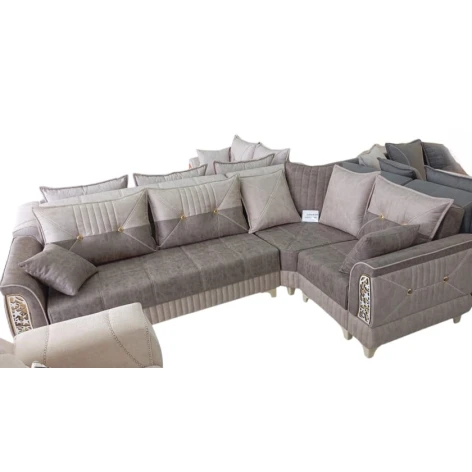 Угловой диван YM-16, серый, 300x200 см Угловой диван YM-16, серый, 300x200 см