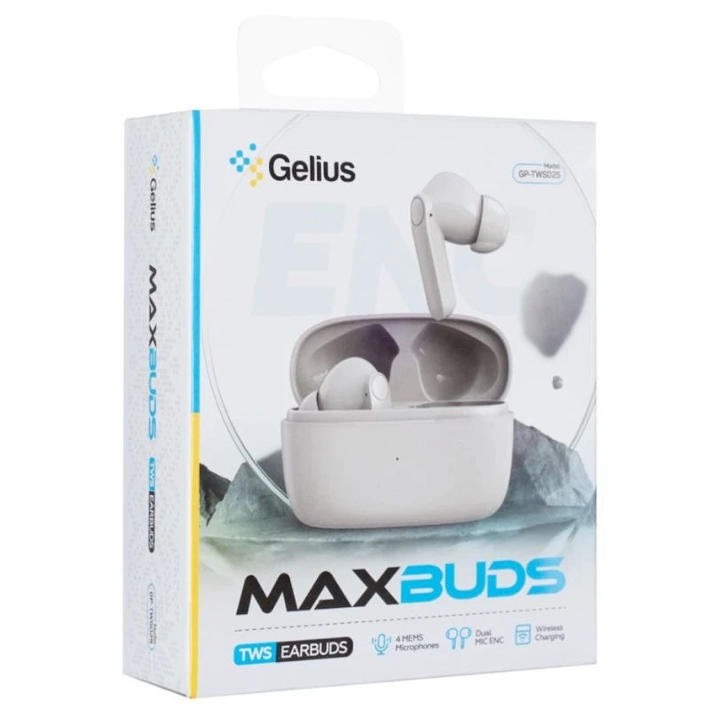 Simsiz qulaqlıqlar Gelius MaxBuds GP-TWS025 White Simsiz qulaqlıqlar Gelius MaxBuds GP-TWS025 White