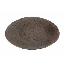 Тарелка Porland Stoneware 04SWA000033, керамогранит, коричневая, 31 см