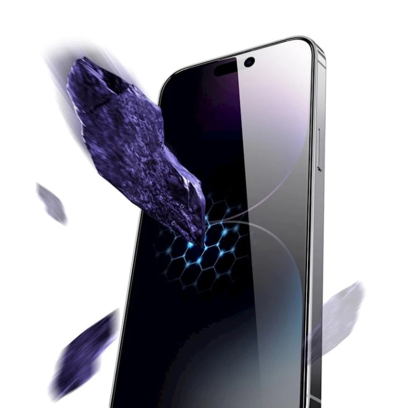 Qoruyucu şüşə Green Lion 9H Steve Privacy Screen Protector Apple iPhone 15 Pro Max üçün Black