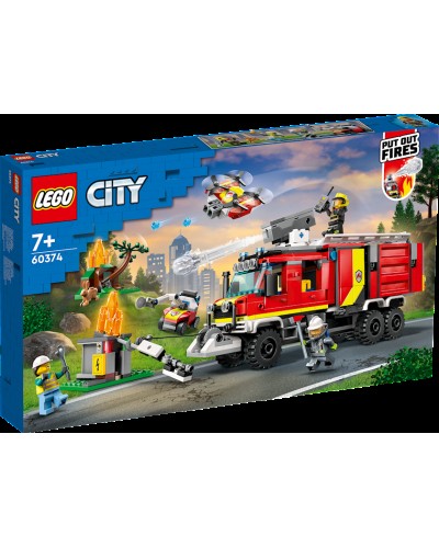 Konstruktor LEGO City Fire Command Truck 60374, 7+ yaş, 502 hissə