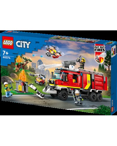 Konstruktor LEGO City Fire Command Truck 60374, 7+ yaş, 502 hissə