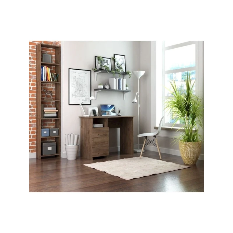 Stellaj 3563_StellajMasterVotan, 215x40x22 sm, LDSP, qəhvəyi