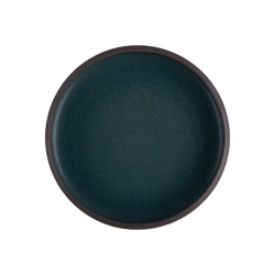 Тарелка ID-Fine Teal Celesta, керамика, бирюзовая/черная, 22 см