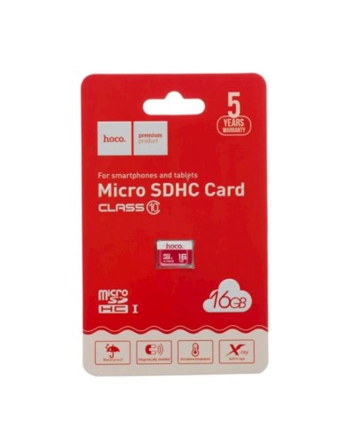 Yaddaş kartı Hoco 16GB MicroSDHC 10 Class Red
